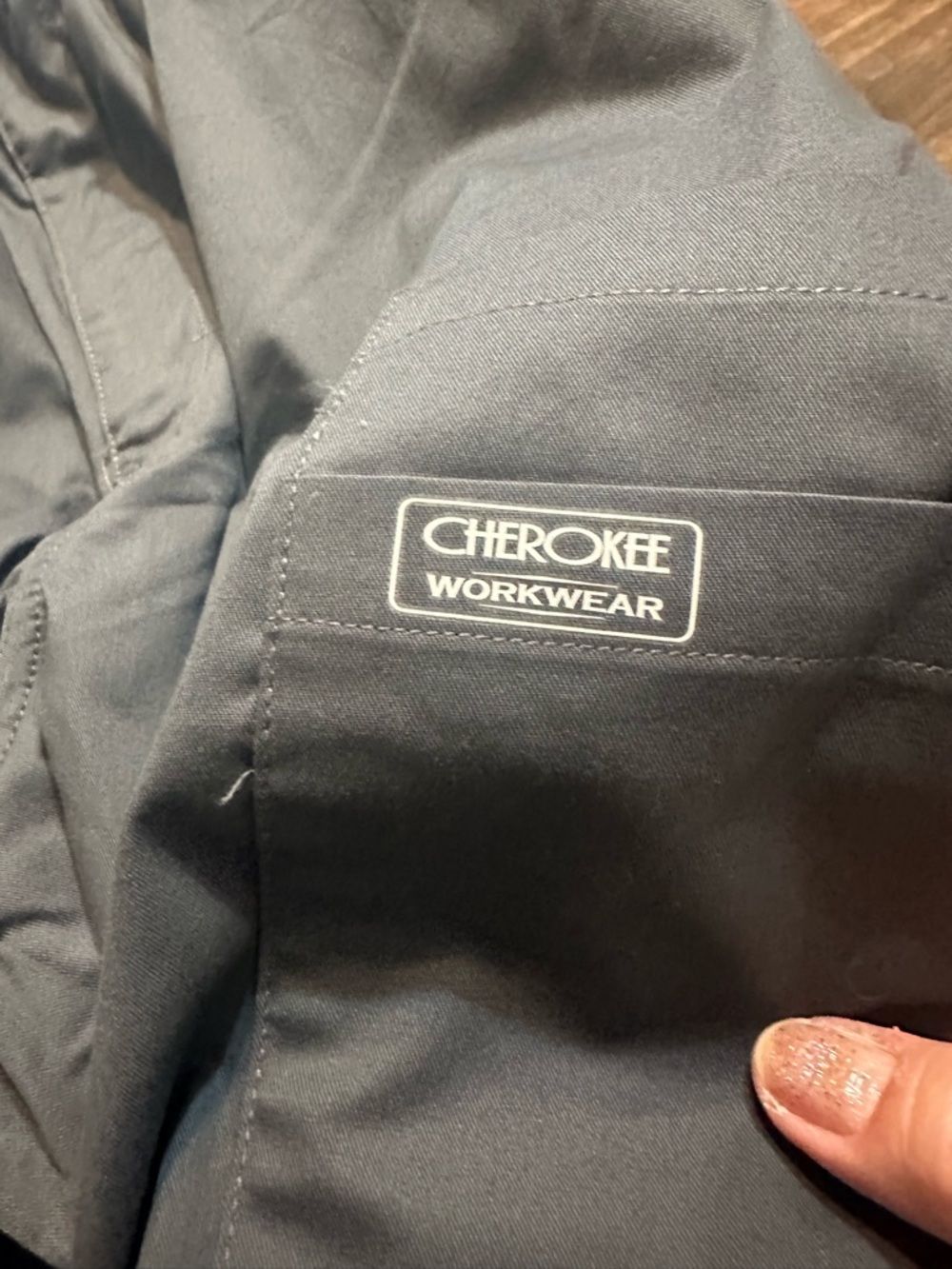 NWT Men's Cherokee Workwear Elastic Waist Cargo Scrub Pants Gray Size Medium - Picture 5 of 12